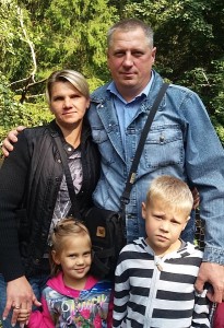 Vaiva Repečkienė su šeima.