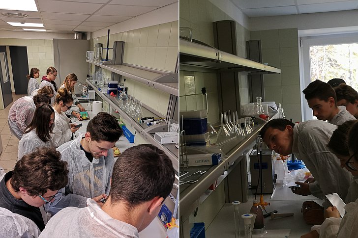 Edukacinė ekskursija. Darbas laboratorijoje.