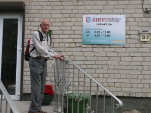 P1300233 „Širvintų krašto“ redakcijoje svečiavosi pėsčiųjų žygių asas Romualdas Malinauskas.