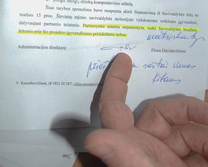 Elena Davidavičienė pareiškė, kad Savivaldybė prie aikštelės įrengimo neprisidės... Elena Davidavičienė pareiškė, kad Savivaldybė prie aikštelės įrengimo neprisidės...