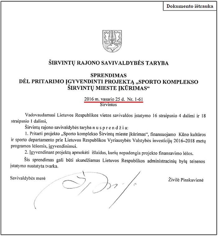 Dokumento ištrauka