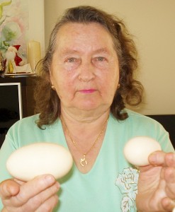 Širvintose gyvenanti Albina Martinkienė: „Pamačiusi tokį kiaušinį, net aiktelėjau.“
