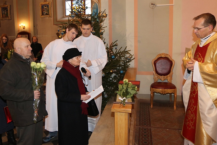 Širvintų krašto garbės pilietė J. Martinaitienė su vyru Albertu