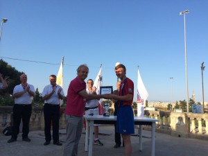 Dominykui Maltoje buvo įteiktas naudingiausio žaidėjo prizas.