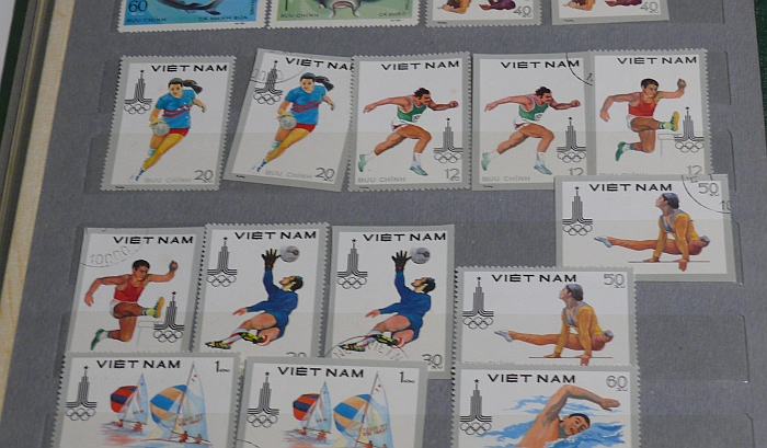 Vietname išleisti pašto ženklai apie 1980 metais Maskvoje vykusią olimpiadą.