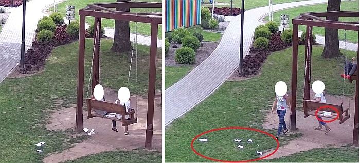 Užfiksuotas įžūlus šiukšlinimo atvejis.