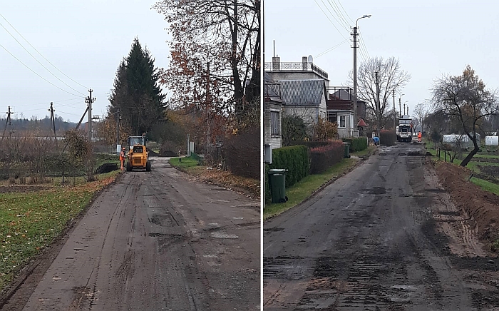 Darbai Paupio gatvėje.