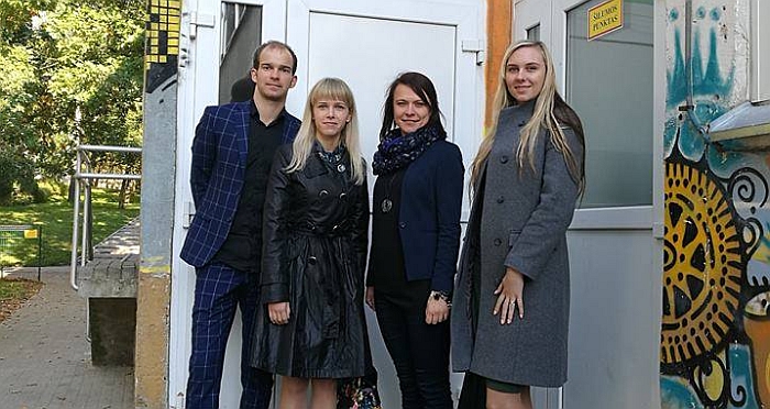 Širvintų jaunimo reikalų tarybos nariai: Simas Buinickas, Eglė Piškinaitė, jaunimo reikalų koordinatorė Gintarė Preikšaitienė, Kornelija Juškevičiūtė