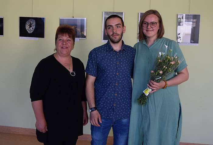 Fotografijų autorius su mama ir širdies drauge